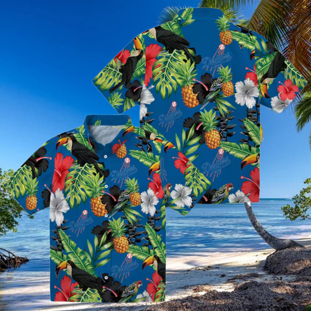 Limited Edition MLB Dodgers Hawaiian Shirt for Men Blue Green Hibiscus Toucan Summer Outfit Limited Edition MLB Dodgers Hawaiian Shirt for Men Blue Green Hibiscus Toucan Summer Outfit