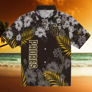 Limited Edition San Diego Padres Hawaiian Shirt Brown Hibiscus Summer Print for Fans