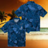 Kansas City Royals MLB Team Hawaiian Shirt   Blue & Black Palm Print