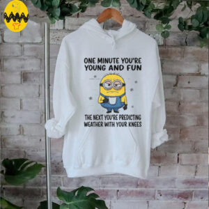 MInion one minute you’re young and fun the next you’re predicting weather shirt