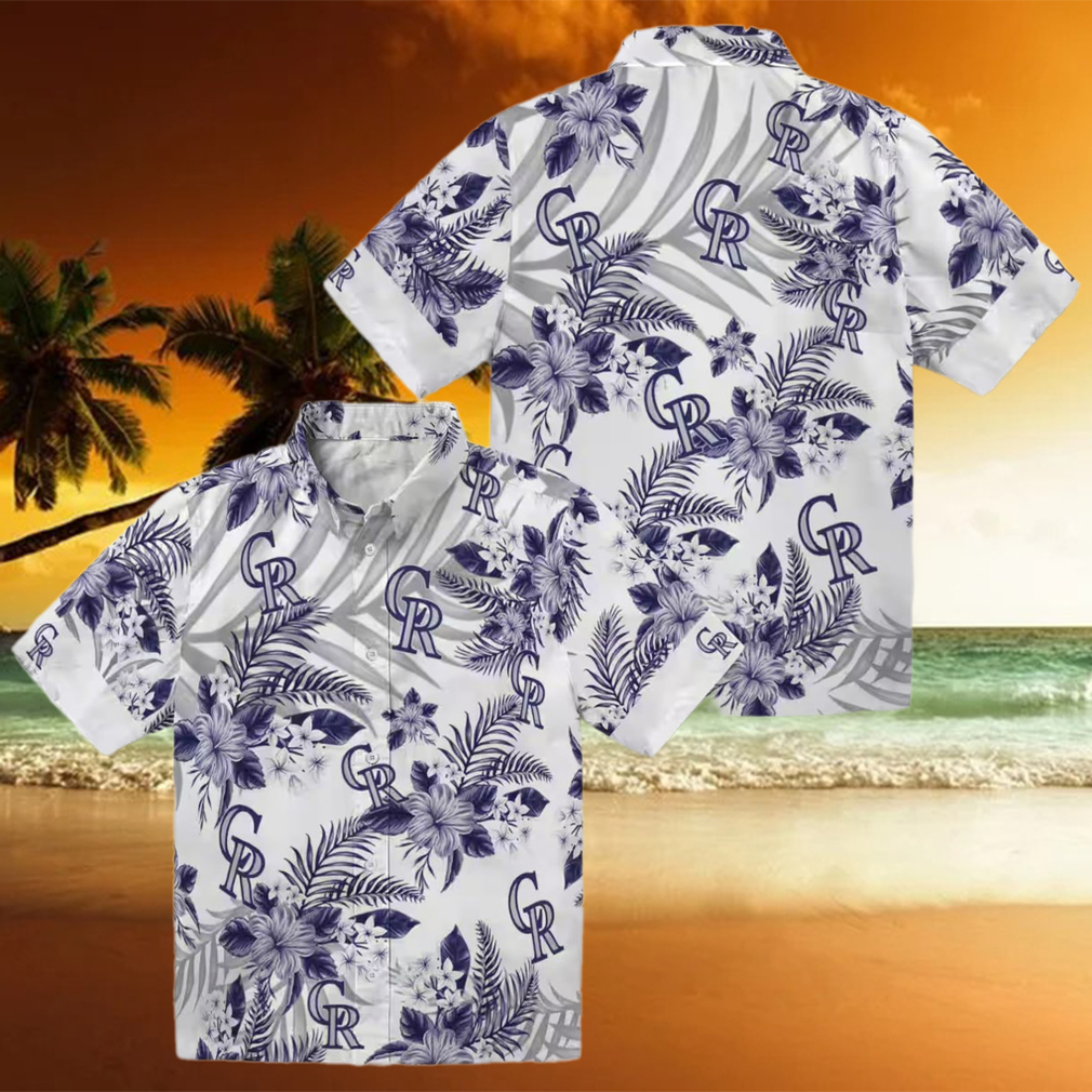 MLB Colorado Rockies Aloha Shirt, Tropical Hibiscus Palm Leaves Hawaiian Shirt for Baseball Fans MLB Colorado Rockies Aloha Shirt, Tropical Hibiscus Palm Leaves Hawaiian Shirt for Baseball Fans