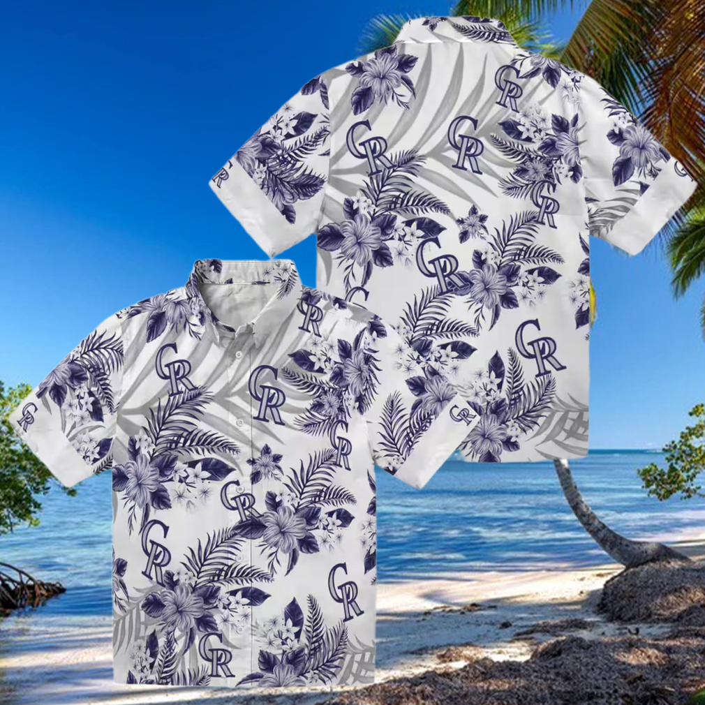 MLB Colorado Rockies Aloha Shirt, Tropical Hibiscus Palm Leaves Hawaiian Shirt for Baseball Fans MLB Colorado Rockies Aloha Shirt, Tropical Hibiscus Palm Leaves Hawaiian Shirt for Baseball Fans