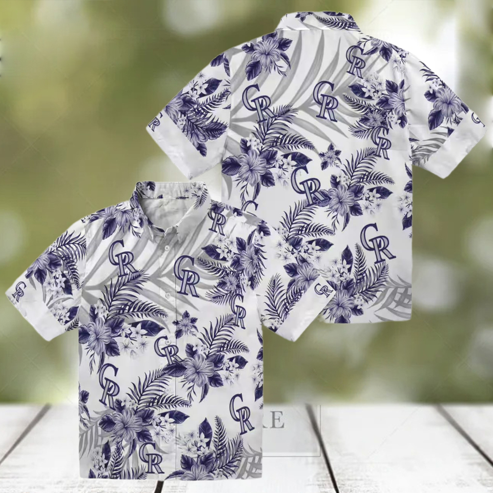 MLB Colorado Rockies Aloha Shirt, Tropical Hibiscus Palm Leaves Hawaiian Shirt for Baseball Fans MLB Colorado Rockies Aloha Shirt, Tropical Hibiscus Palm Leaves Hawaiian Shirt for Baseball Fans