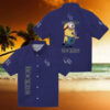 Colorado Rockies Tropical Hawaiian Shirt with Green Foliage   MLB Team Beach Shirt