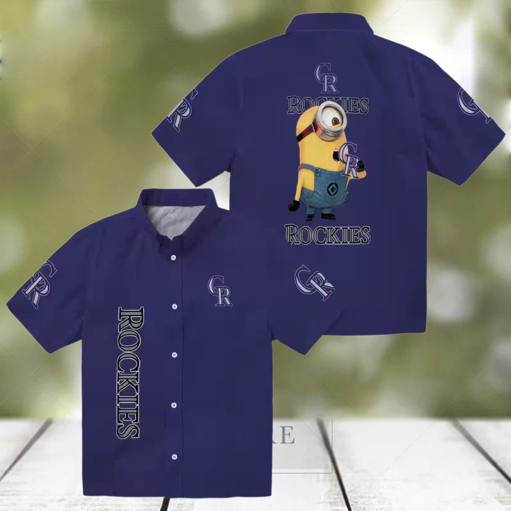 MLB Colorado Rockies Stuart Minion Blue Hawaiian Shirt Summer Fan Apparel for Baseball Fans MLB Colorado Rockies Stuart Minion Blue Hawaiian Shirt Summer Fan Apparel for Baseball Fans