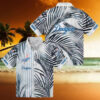 MLB Los Angeles Dodgers Beach Button Up Shirt   Summer Palm Tree Print for Fans
