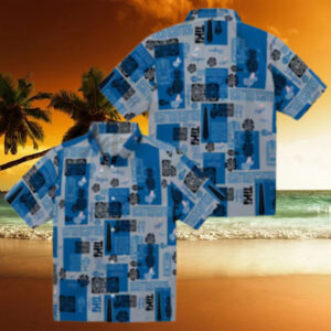 MLB Los Angeles Dodgers Blue Hawaiian Shirt   Tribal Summer Vacation Outfit