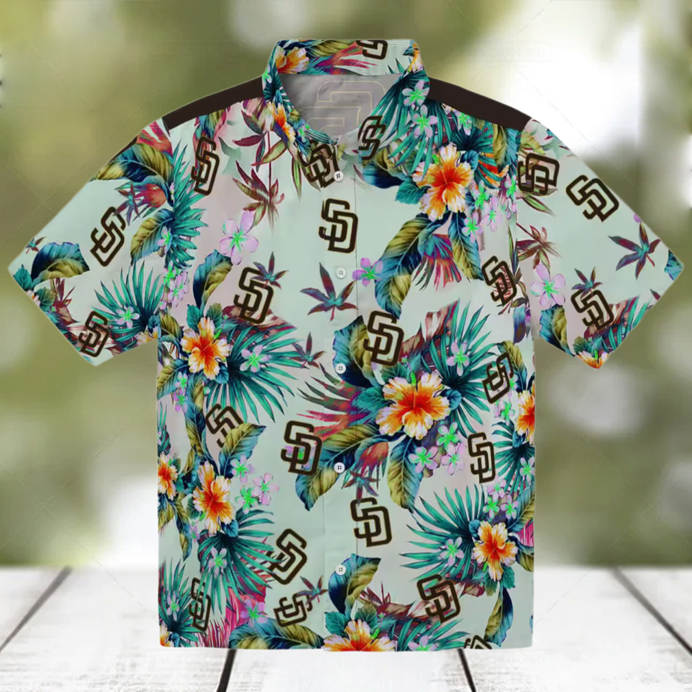 MLB San Diego Padres Tropical Green Hawaiian Shirt Beach and Vacation Wear for Fans MLB San Diego Padres Tropical Green Hawaiian Shirt Beach and Vacation Wear for Fans