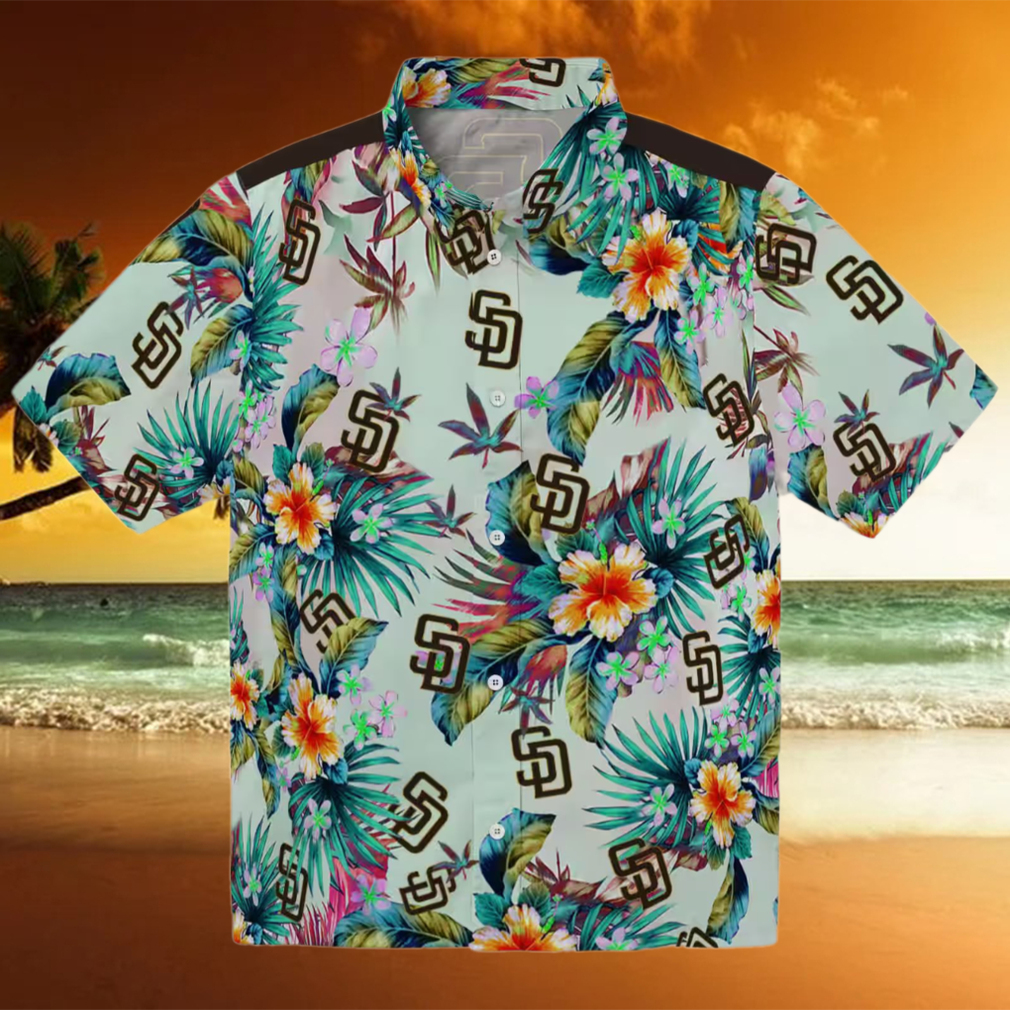 MLB San Diego Padres Tropical Green Hawaiian Shirt Beach and Vacation Wear for Fans MLB San Diego Padres Tropical Green Hawaiian Shirt Beach and Vacation Wear for Fans