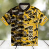 MLB Team San Diego Padres Hawaiian Shirt   Brown Palm Silhouette Custom Fan Edition