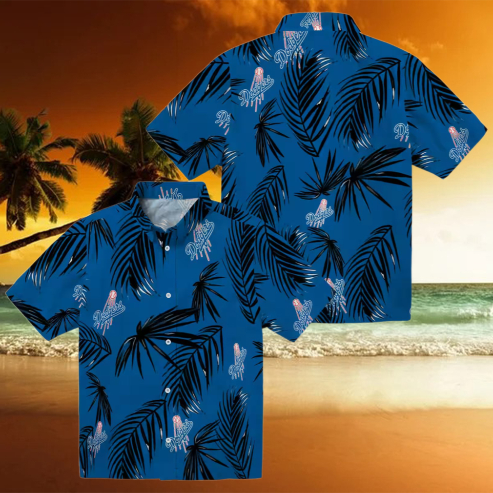 Men’s Los Angeles Dodgers Hawaiian Shirt Blue Aloha Palm Leaf Game Day Outfit Men’s Los Angeles Dodgers Hawaiian Shirt Blue Aloha Palm Leaf Game Day Outfit