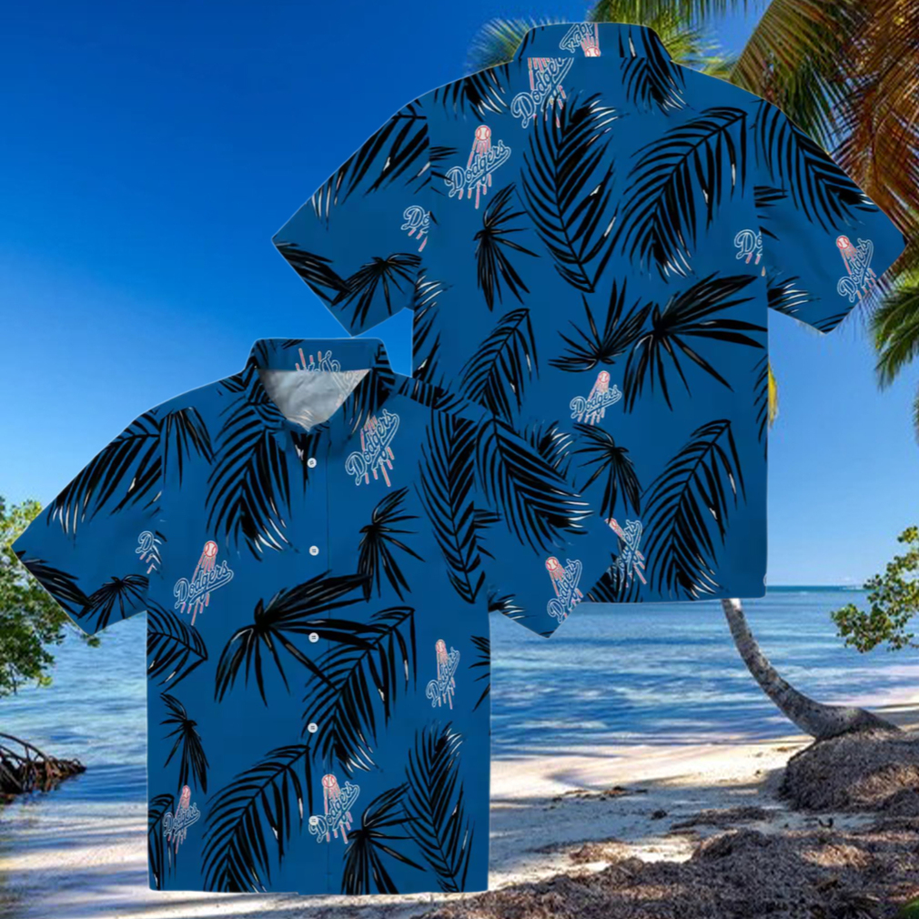 Men’s Los Angeles Dodgers Hawaiian Shirt Blue Aloha Palm Leaf Game Day Outfit Men’s Los Angeles Dodgers Hawaiian Shirt Blue Aloha Palm Leaf Game Day Outfit