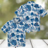 Men’s MLB Dodgers Hawaiian Shirt   Blue Floral Tropical Beach Vacation Style