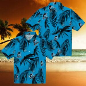 Men’s Miami Marlins Tropical Hawaiian Shirt   Summer Palm Leaf MLB Fan Gear