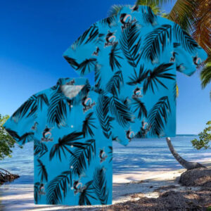 Men’s Miami Marlins Tropical Hawaiian Shirt   Summer Palm Leaf MLB Fan Gear