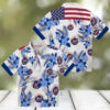 san diego padres button down brown hawaiian shirt floral polynesian design for baseball fans 0
