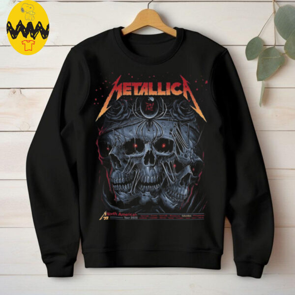 Metallica M72 Sonic Temple North American Tour 2025 Event Poster In Columbus Ohio At Historic Crew Stadium Unisex T Shirt
