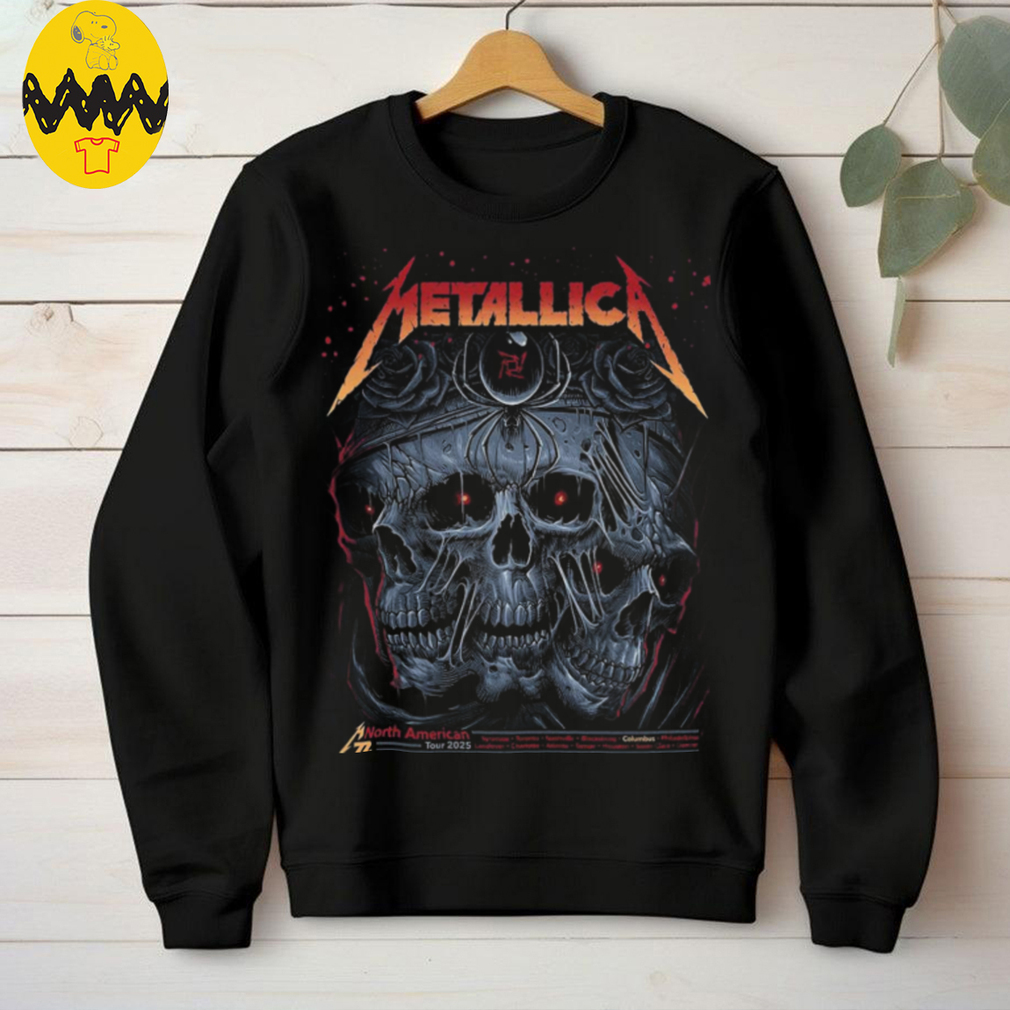 Metallica M72 Sonic Temple North American Tour 2025 Event Poster In Columbus Ohio At Historic Crew Stadium Unisex T Shirt Metallica M72 Sonic Temple North American Tour 2025 Event Poster In Columbus Ohio At Historic Crew Stadium Unisex T Shirt