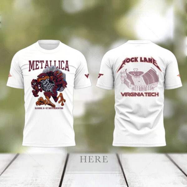 Metallica x Virginia Tech “Lane Rocked” Limited Edition T shirt