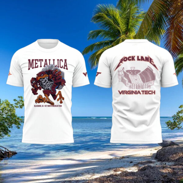 Metallica x Virginia Tech “Lane Rocked” Limited Edition T shirt