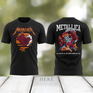 Metallica x Virginia Tech Lane Rocked T Shirt Cool Gifts For Music Lovers