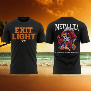 Metallica x Virginia Tech Lane Rocked T Shirt Gift For Concert Lover