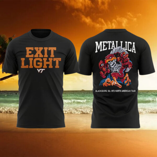 Metallica x Virginia Tech Lane Rocked T Shirt Gift For Concert Lover