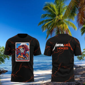 Metallica x Virginia Tech Lane Rocked T Shirt Gifts For Someone Who Loves Music