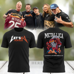 Metallica x Virginia Tech Lane Rocked T Shirt Music Related Gifts For Guys