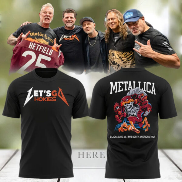 Metallica x Virginia Tech Lane Rocked T Shirt Music Related Gifts For Guys