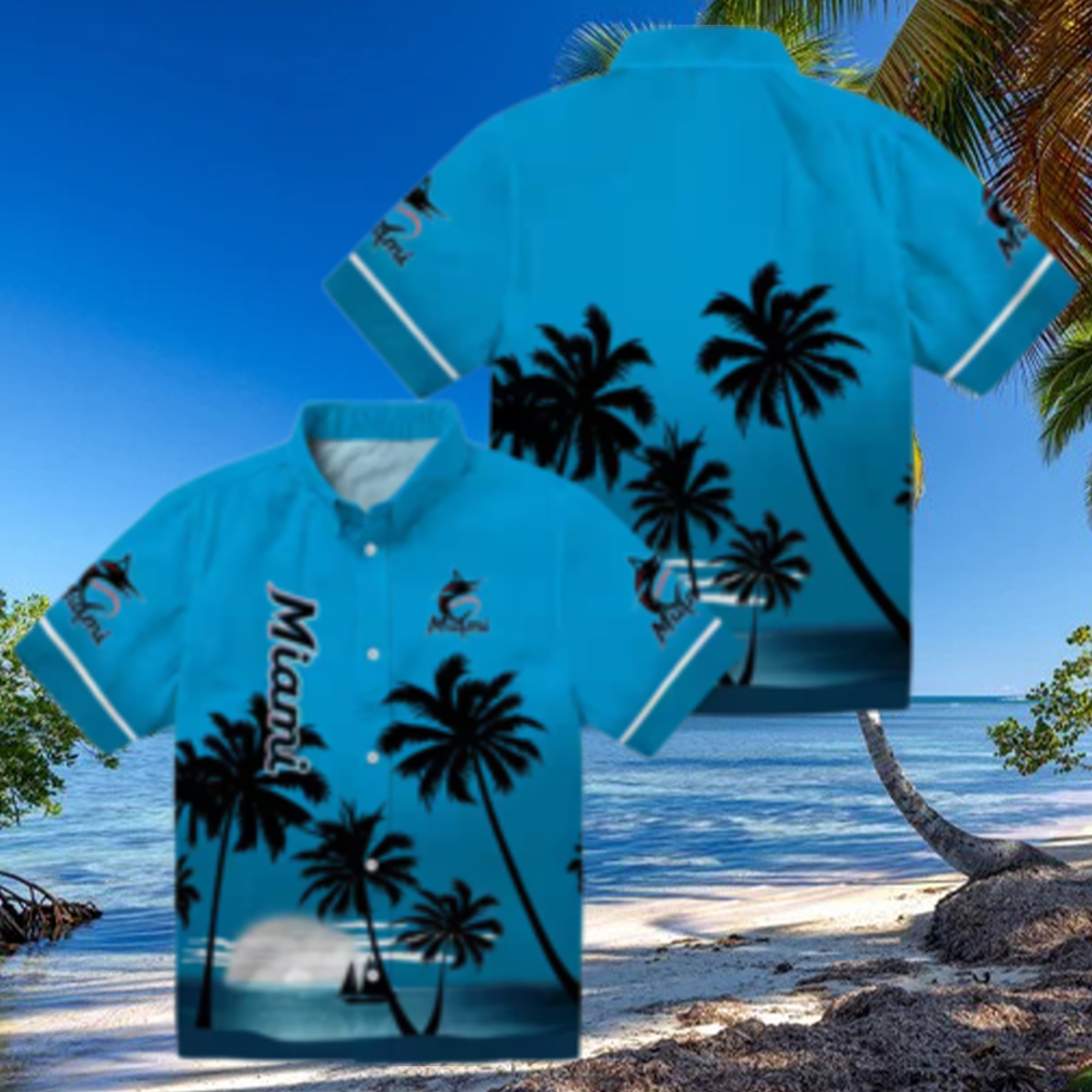 Miami Marlins Aloha Hawaiian Shirt for Men Beach Sunset MLB Fanwear Miami Marlins Aloha Hawaiian Shirt for Men Beach Sunset MLB Fanwear