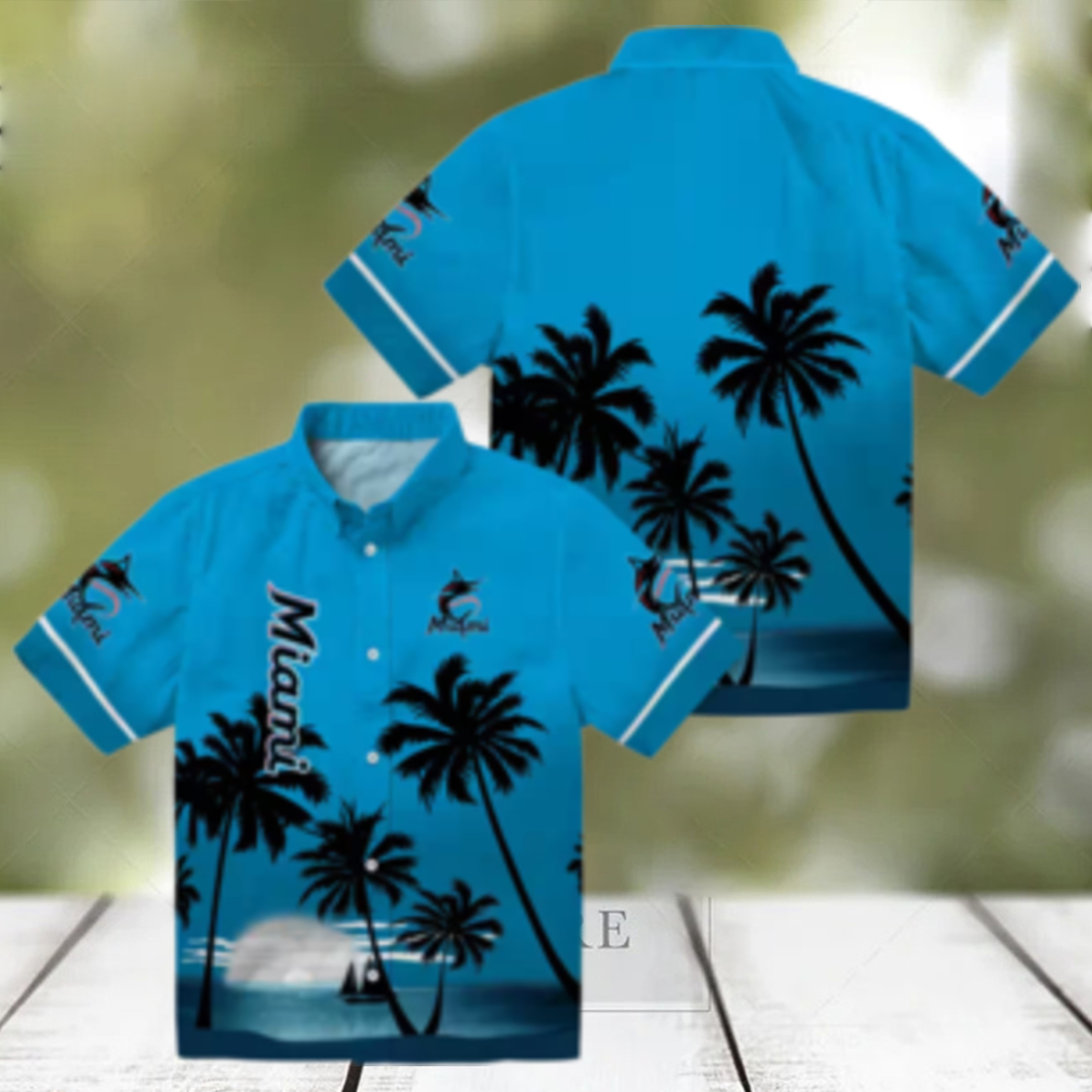Miami Marlins Aloha Hawaiian Shirt for Men Beach Sunset MLB Fanwear Miami Marlins Aloha Hawaiian Shirt for Men Beach Sunset MLB Fanwear