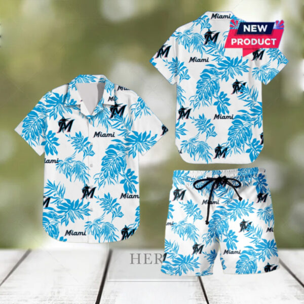 Miami Marlins Beach Outfit Hawaiian Shirt
