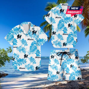 Miami Marlins Beach Outfit Hawaiian Shirt