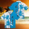 MLB Los Angeles Dodgers Blue Hawaiian Shirt   Tribal Summer Vacation Outfit