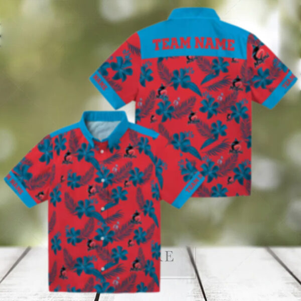 Miami Marlins Floral Print Hawaiian Shirt   2025 Summer Fan Favorite
