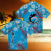 Miami Marlins Hibiscus Tropical Hawaiian Shirt   MLB Fan Beach Shirt for Men