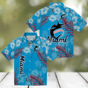 Miami Marlins Hibiscus Tropical Hawaiian Shirt MLB Fan Beach Shirt for Men