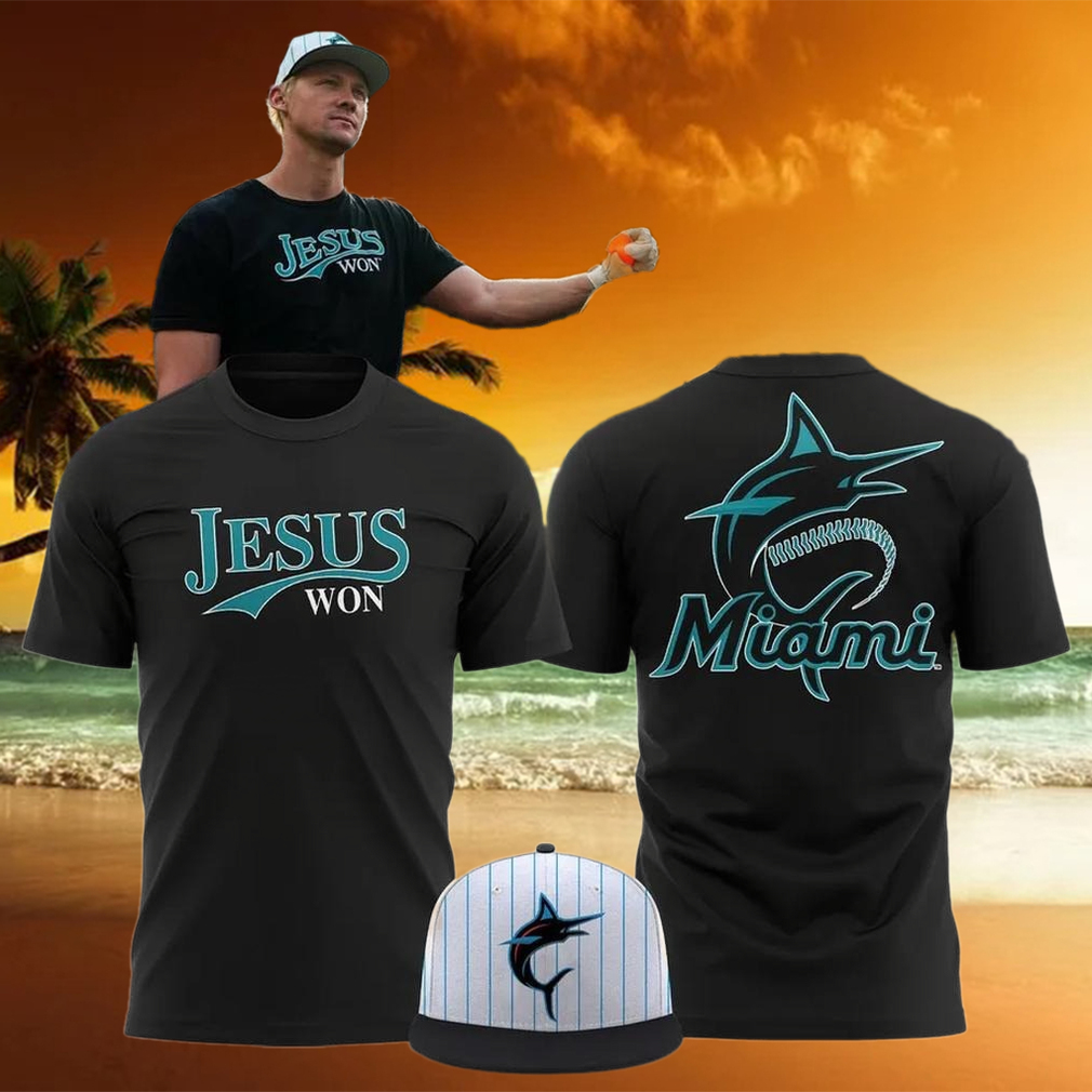 Miami Marlins Jesus Won Limited Edition T Shirt Basketball Fan Gift Ideas Miami Marlins Jesus Won Limited Edition T Shirt Basketball Fan Gift Ideas