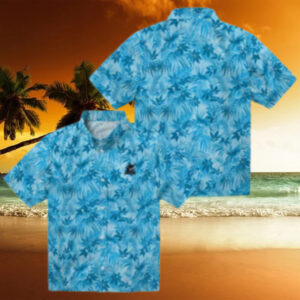 Miami Marlins Leafy Pattern Hawaiian Shirt   Official MLB Fan Gear for Summer Outings