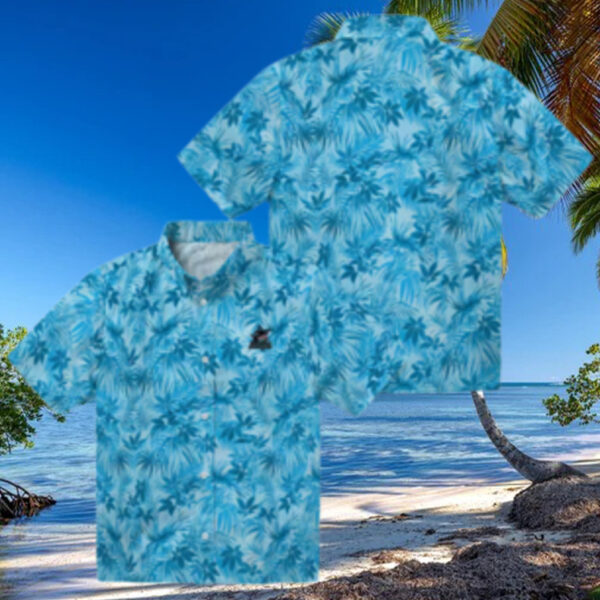 Miami Marlins Leafy Pattern Hawaiian Shirt   Official MLB Fan Gear for Summer Outings