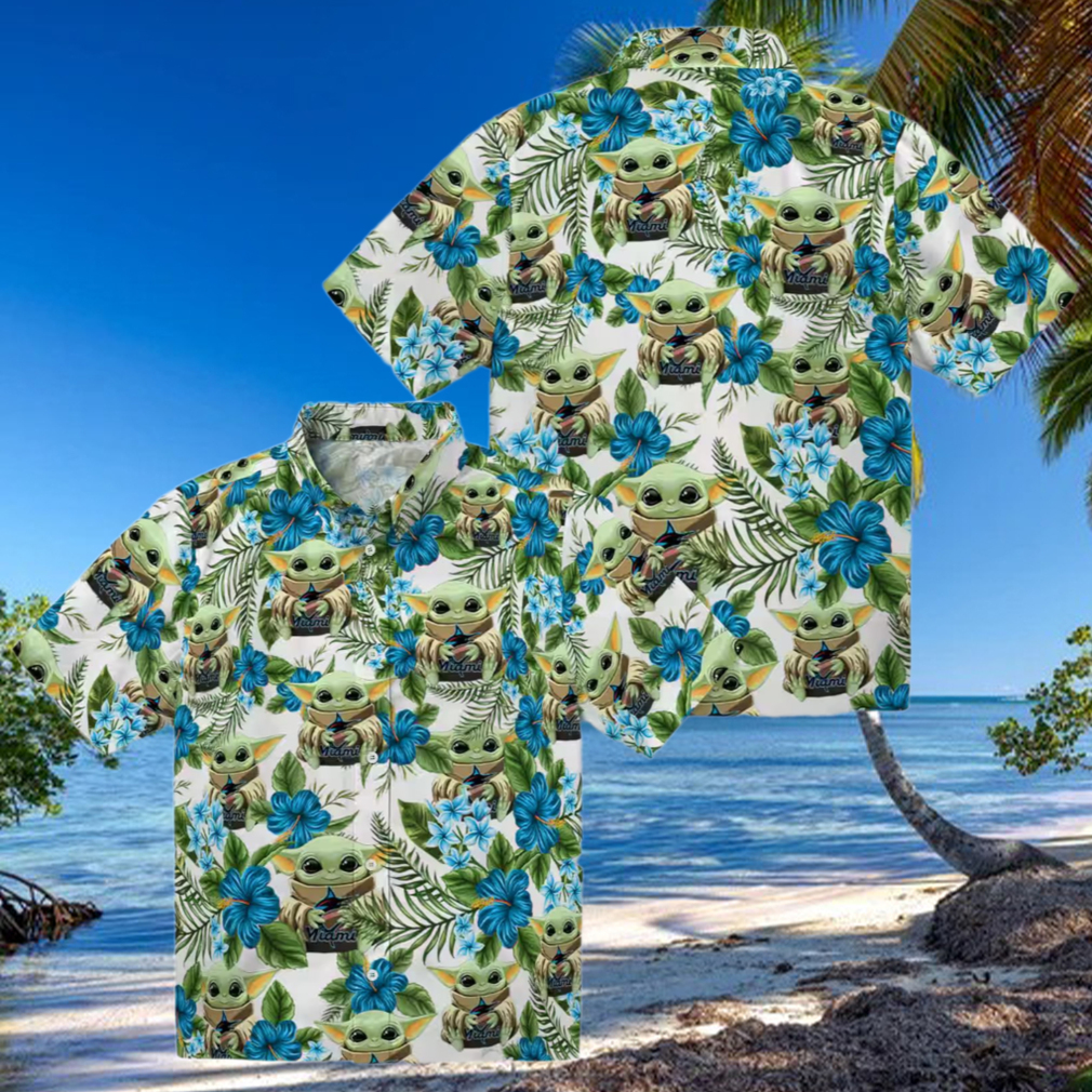 Miami Marlins Yoda Hawaiian Shirt MLB Tropical Summer Beachwear for Men Miami Marlins Yoda Hawaiian Shirt MLB Tropical Summer Beachwear for Men