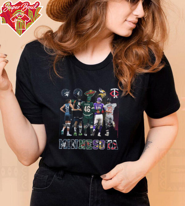 Minnesota Lynx Timberwolves Minnesota Wild Vikings Minnesota Twins T Shirt Fans Gifts
