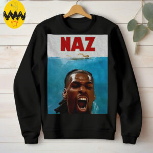 Minnesota Timberwolves Naz Reid Graphic x Jaws poster shirt