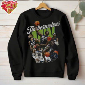Minnesota Timberwolves Starting 5 cartoon player basketball NBA shirt