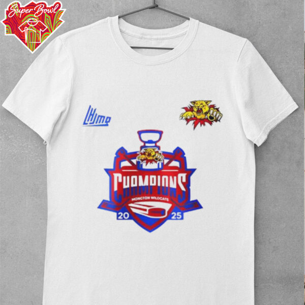 Moncton Wildcats Quebec Maritimes Junior Hockey League Champions 2025 shirt