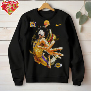 Monkey D Luffy One Piece The Straw Hat Pirates Are Joining The Lakers T Shirt Gifts For Him