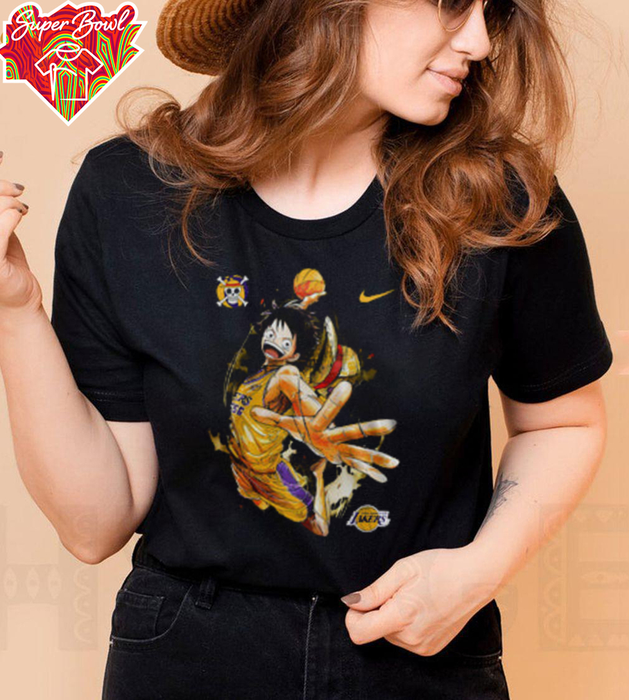 Monkey D Luffy One Piece The Straw Hat Pirates Are Joining The Lakers T Shirt Gifts For Him Monkey D Luffy One Piece The Straw Hat Pirates Are Joining The Lakers T Shirt Gifts For Him