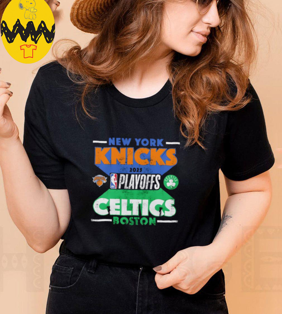 New York Knicks vs. Boston Celtics 2025 Stunt Match Up shirt New York Knicks vs. Boston Celtics 2025 Stunt Match Up shirt