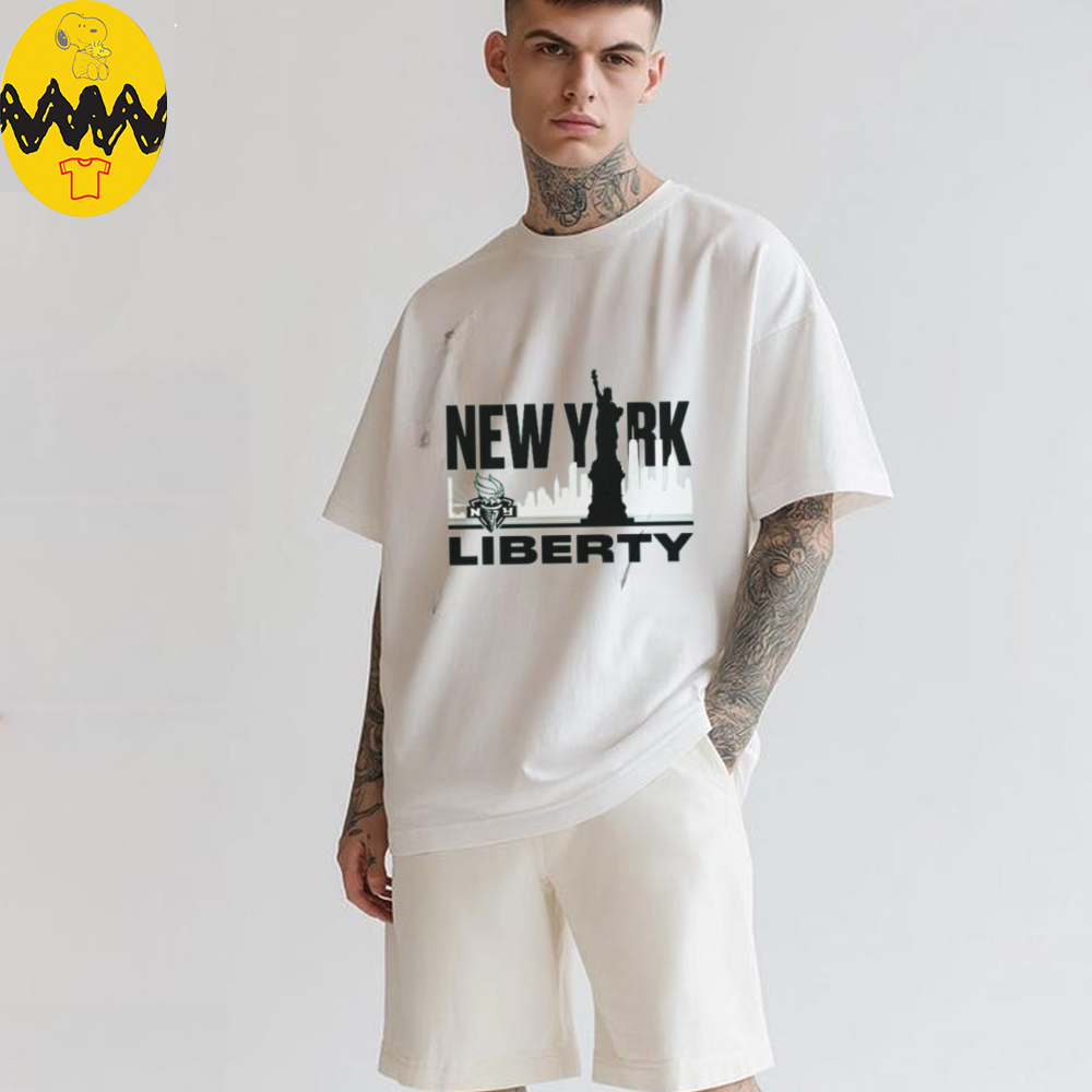 New York Liberty Sportiqe Unisex Skyline Comfy Tri Blend T Shirt New York Liberty Sportiqe Unisex Skyline Comfy Tri Blend T Shirt
